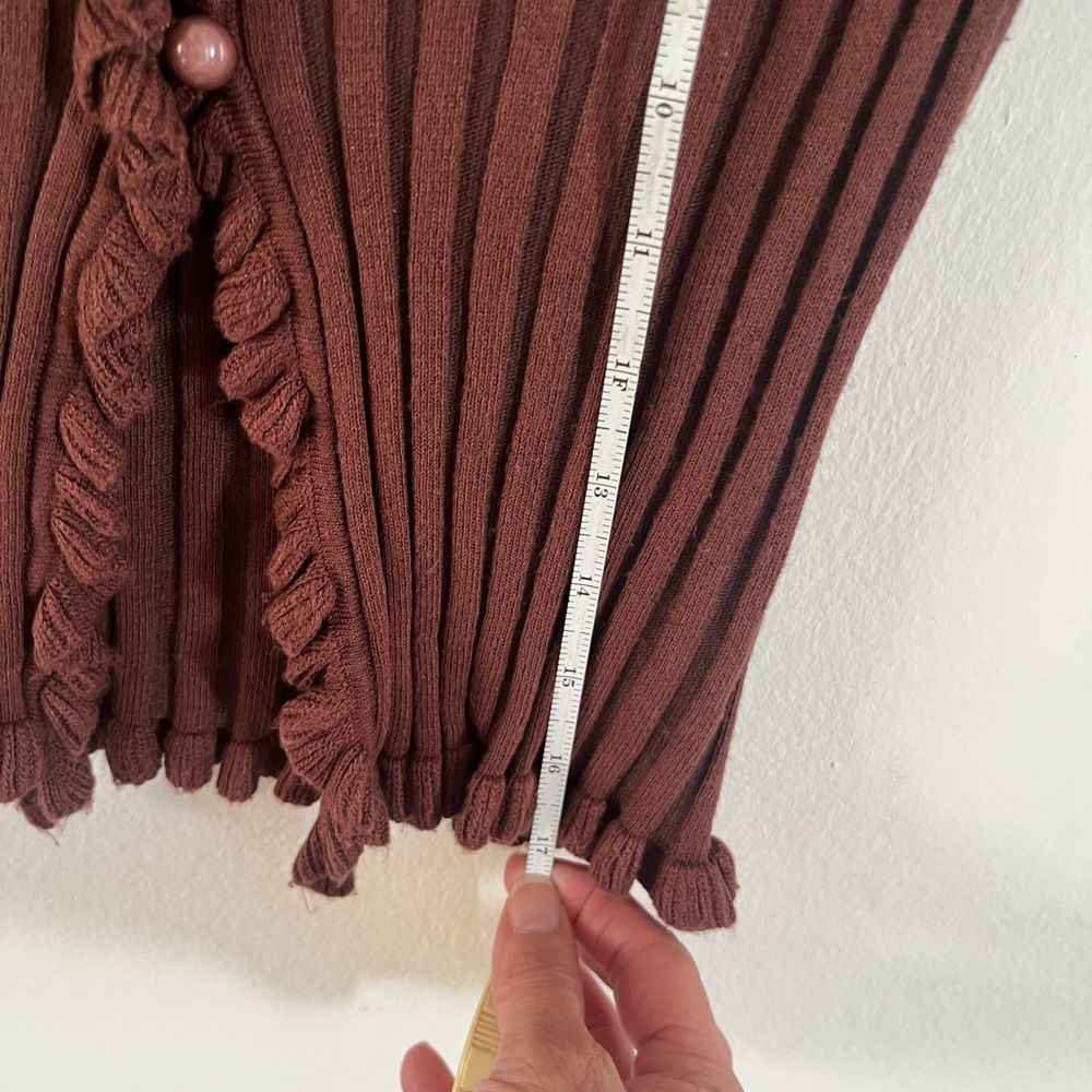 2bella Chocolate Ribbed Blouse - Picture 6 of 6